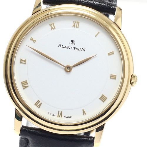 Blancpain Villeret Ultra Slim 0021-1418-55 K18YG Hand Winding Men's Watch_948276