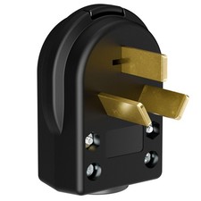 Nema 10-50P 50 Amp 125/250 Volt 3 Pole 3 Wire Grounding Straight Blade Plug f...