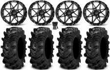 ITP Tornado 15" Wheels Black 32" Cryptid Tires Textron Wildcat XX