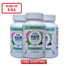 3 Pack Vital Hair Complex Hair Growth Vitamins for Women  Men Biotin