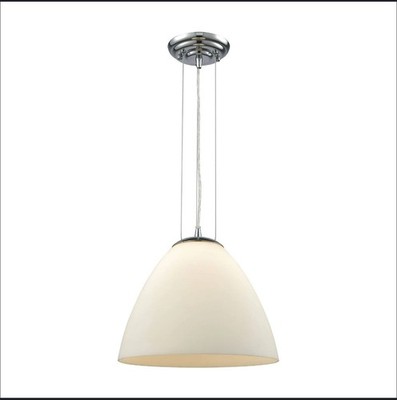 ELK LIGHTING 56521/1 Merida 1-Light Mini Pendant in Chrome with Opal White