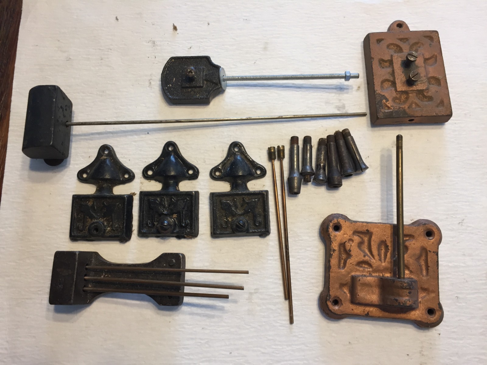 Vintage Lot of Clock Chimes,Chime Rods,Cast Iron Parts,Grand