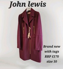 John Lewis Winter Wool Coat Size 10-12 Brand New With Tags  RRP £170
