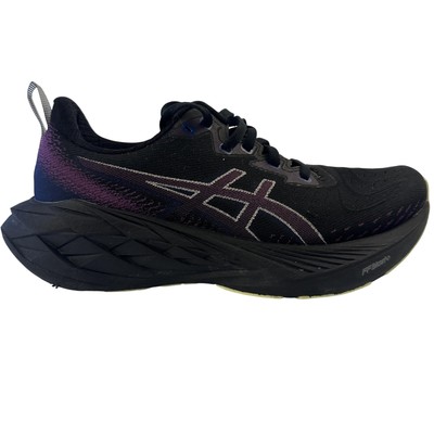 ASICS Novablast 2 Shoes Womens Size 7.5 Black Purple Running Sneakers 1012B510