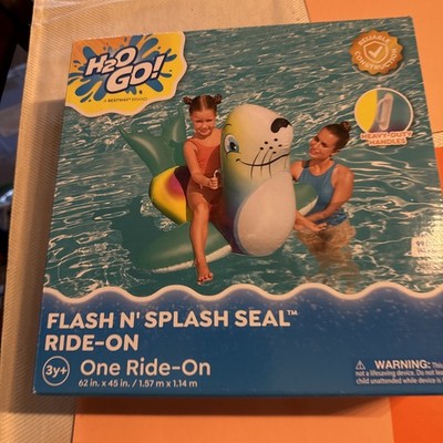 Bestway H20 Go! Flash N' Splash Seal Ride-On Inflatable Pool Toy Brand New