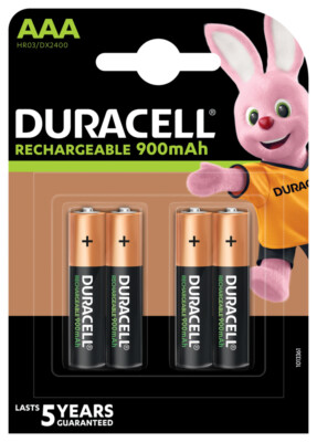 4 x Duracell 900mAh Akku Micro AAA Micro HR03 DX2400 1,2V Schnurlos Telefon