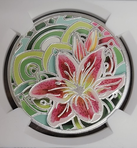 2021 Cameroon 500 Francs Silver Coin - Language of Flowers "Lily" - NGC PF70 UC - Picture 4 of 7