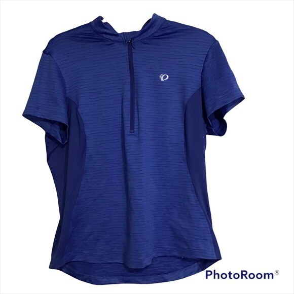 Pearl iZumi Blue Quarter Zip Short Sleeve Bicycling Top size XL | eBay