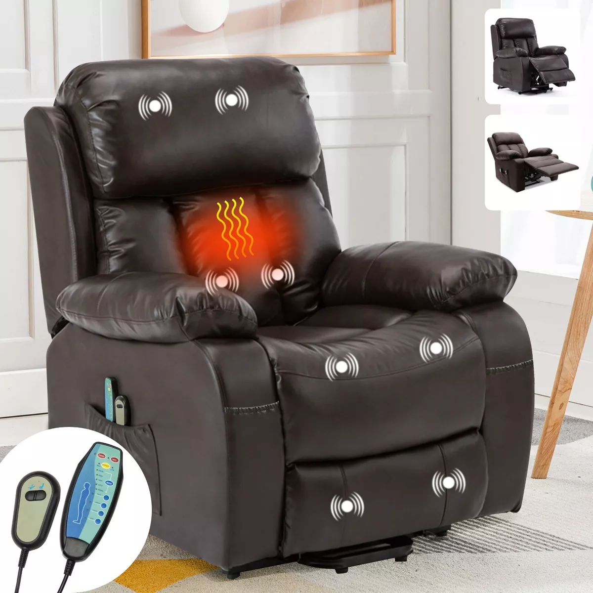 Heated 2024 leather sofa