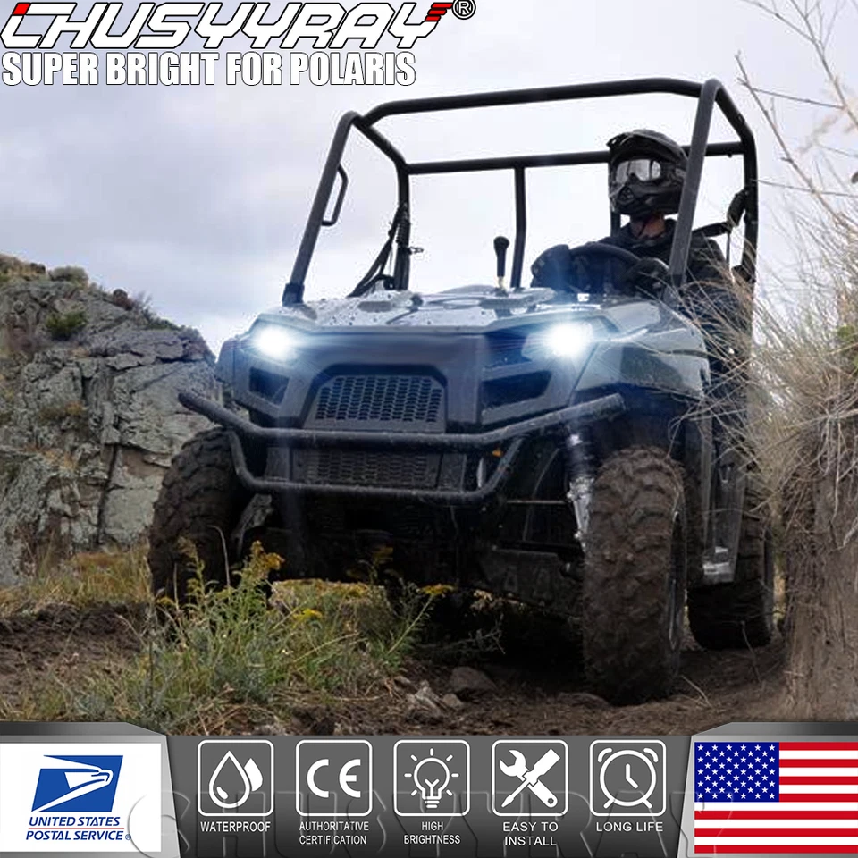Super bombillas LED para Polaris Magnum 500: 2002-2003 y Ranger 400: 2010-2014 Foto 4 de 4