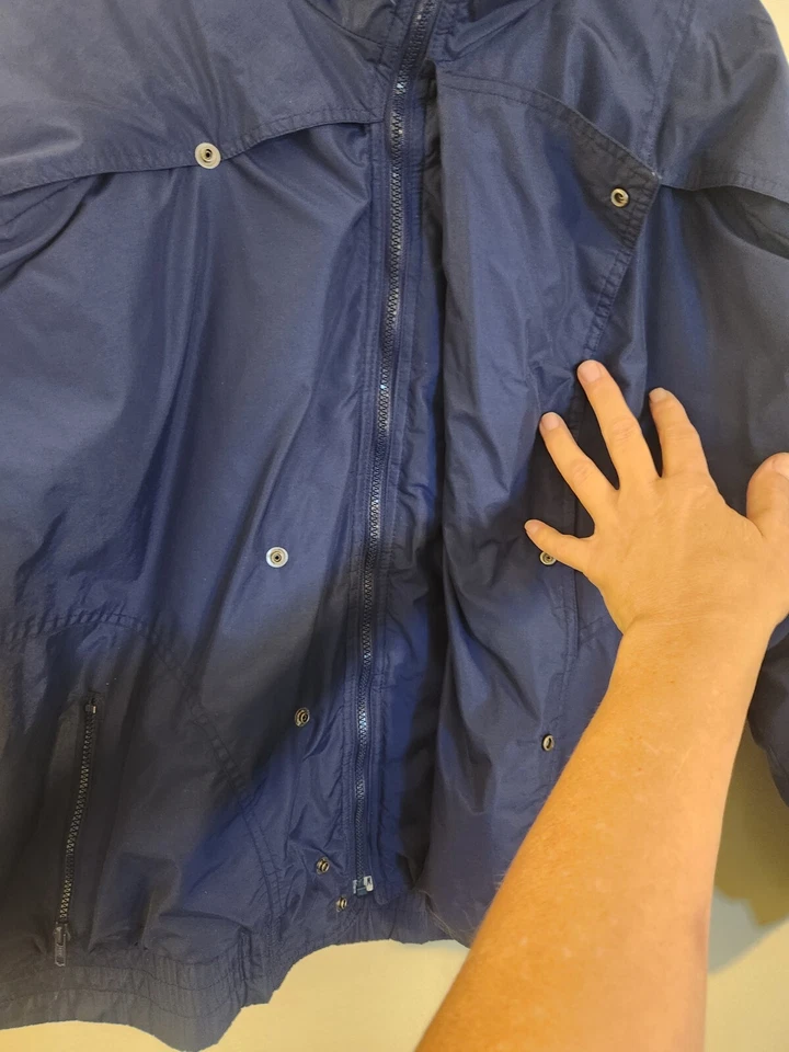 Trader Bay Jacket Mens XL Vintage Navy Quilted Winter Coat Pockets Zip Snap - Image 4 of 4