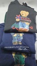 NWT Men's Polo Bear Fleece Ralph Lauren Hoodie Sweatshirt Black Navy Multi 0018