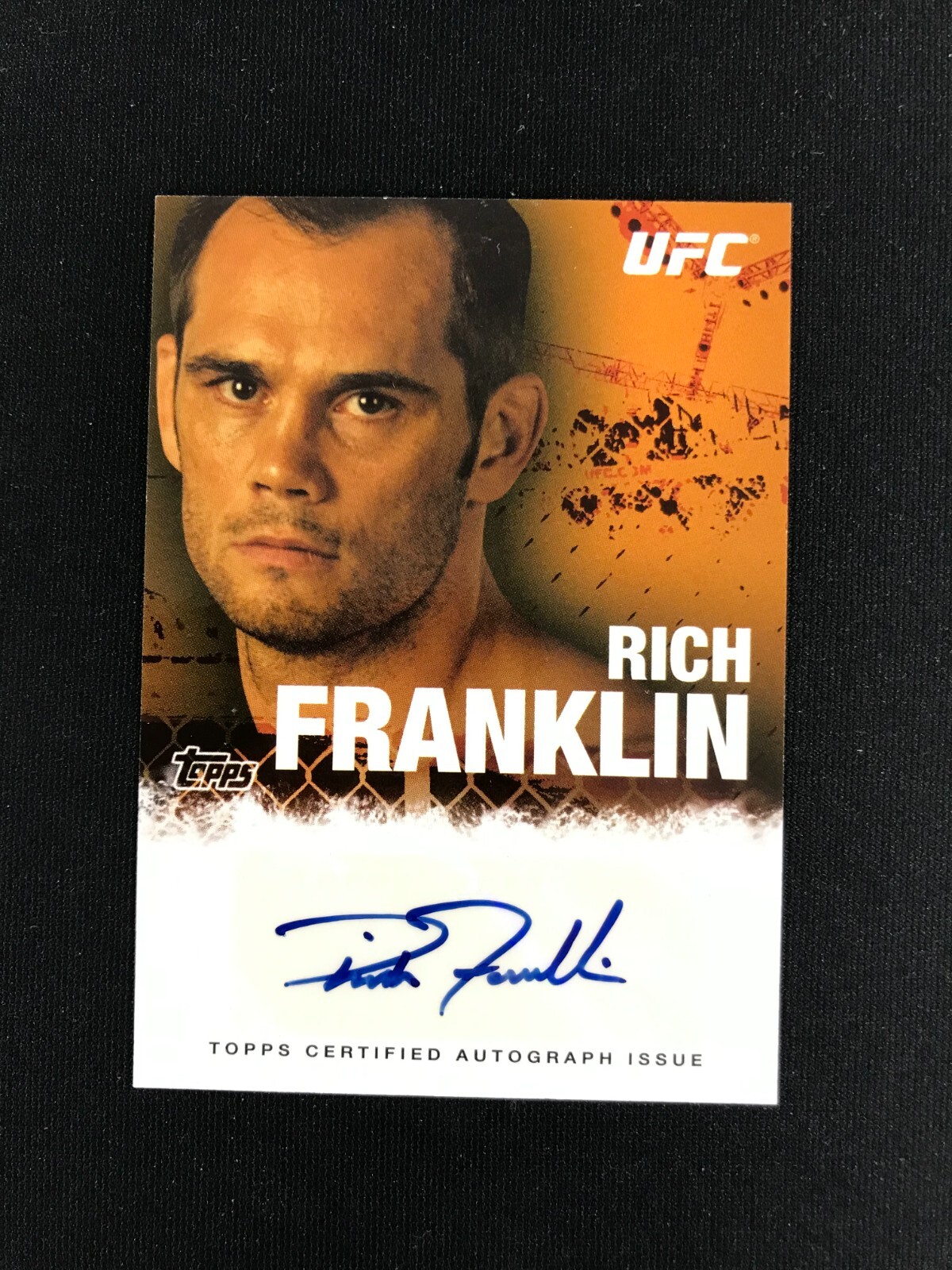 2010 Topps UFC Rich Franklin Autograph UFC Hall of Fame #FA-RF