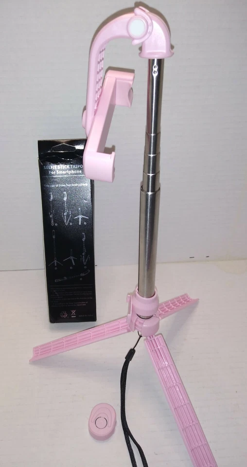 360° Selfie Stick Wireless Bluetooth Remote Desk Tripod Monopod For iOS Android - Image 3 of 4