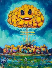 Nuke abstract realism portrait original painting by Xilberto Canvas 24x30