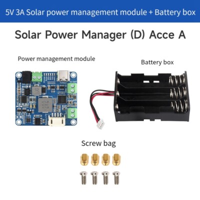 Solar Manager Module + Battery Enclosure MPPT Support 6V-24V Solar Panel T6869-