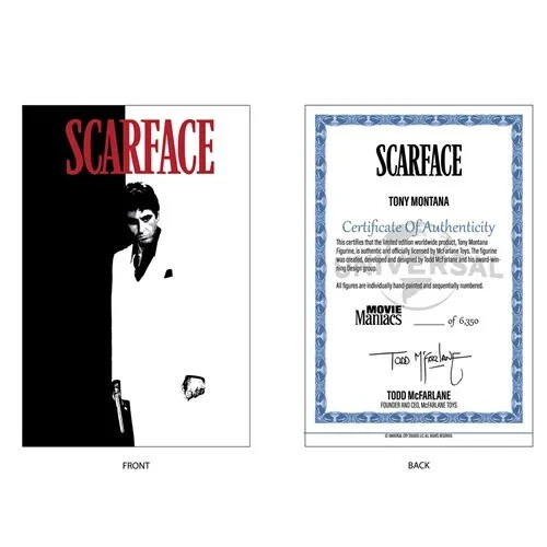 McFarlane Movie Maniacs Scarface Tony Montana 6" Scale Posed Figur - Bild 5 von 10