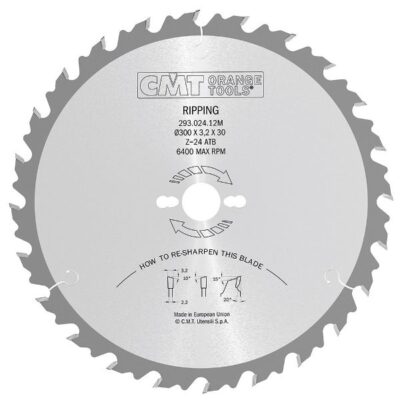 285-290-293 CMT KLINGEN MIT LIMITER FÜR LANGVENENSCHNITT, INDUSTRIESERIE