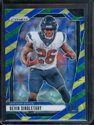 2024 Panini Prizm Devin Singletary #213 Blue Yellow Scope