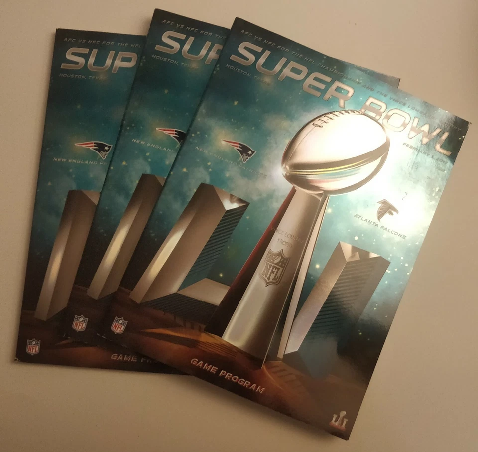 PROGRAMA OFICIAL SUPER BOWL LI DE LA NFL - PATRIOTAS DE NUEVA INGLATERRA ATLANTA FALCONS 2017 Foto 3 de 4