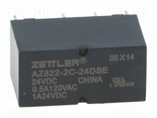 AZ850-12 Relais électromagnétique DPDT ucoil 12VDC 0.5A//125VAC 1A//30VDC Zettler