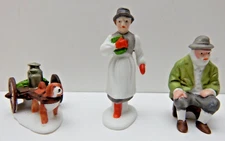 Dept 56 Heritage Village Collection Alpine Villagers Set/3 #65420 Old Stock w/Bx