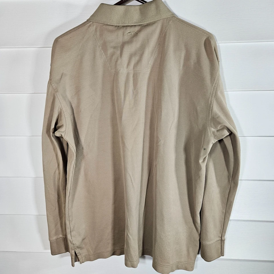 Camisa polo Pacific Trail Outdoor Wear manga larga Pit Vent caqui para hombre talla grande Foto 2 de 4