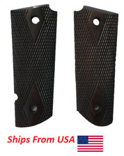 WWII US Army Original M1911 / 1911 .45 Colt Ebony Wood Pistol Grips Repro