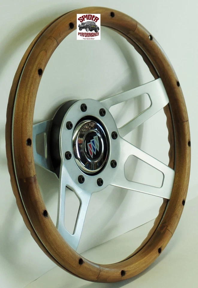1969-1989 Buick wood steering wheel 13 1/2" WALNUT - Image 2 of 4