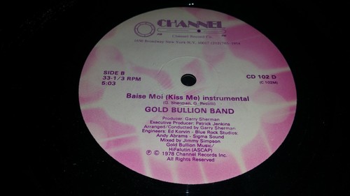 Pam Todd & Gold Bullion Band "BAISE MOI(Kiss Me)" 12" Channel One Records 1978 - Picture 3 of 3