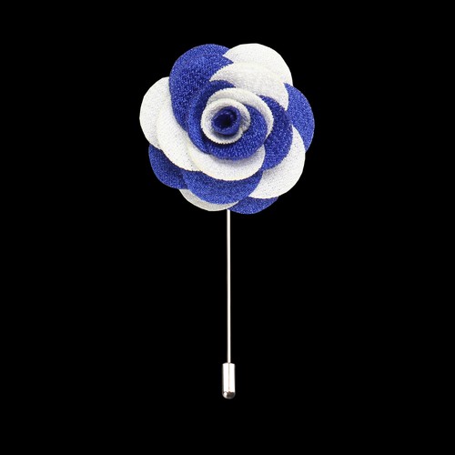 Mens Rose Brooch Flower Brooch Boutonniere Suit Lapel Wedding Pin Tassel Chain - Picture 80 of 95