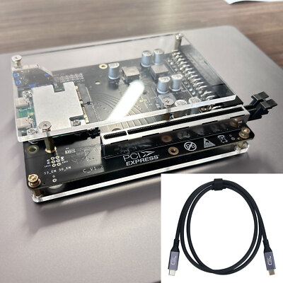 HAMGEEK Graphics Card Dock 24Gbps Thunderbolt 3/4 PD85W+15W GPU Expansion Dock