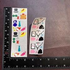 Mrs Grossmans 80s Medical & Hats Accessories Sticker Strip Vintage 1983 Stickers