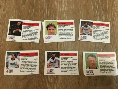 Tottenham Hotspur Football Pro Set Sports Trading Cards & Accessories