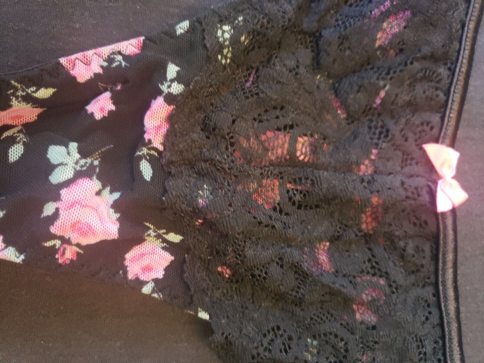 Vtg rare Panties thong Betsey Johnson size M pink… - image 2