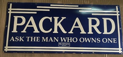 PORCELAIN PACKARD ENAMEL SIGN 36X18  INCHES