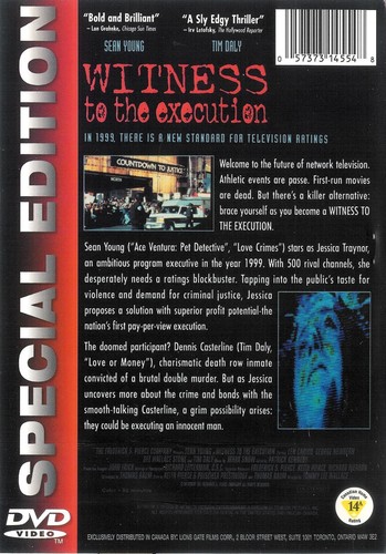 Witness To the Execution - Sean Young Tim Daly - Special Edition DVD - Picture 2 of 2