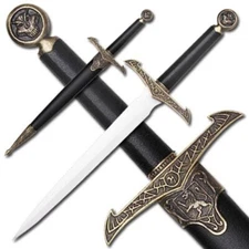 S0177 MINIATURE GOTHIC MEDIEVAL DEMON SKULL SHORT KNIGHT SWORD DAGGER 13.5"