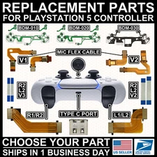 For PS5 Controller BDM LR Button/Mic/Flex Cable/Charging Port/Conductive/Screws