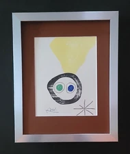 🔥 Joan Miro | Vintage 1983 Signed Colorful Print | Mounted and Framed