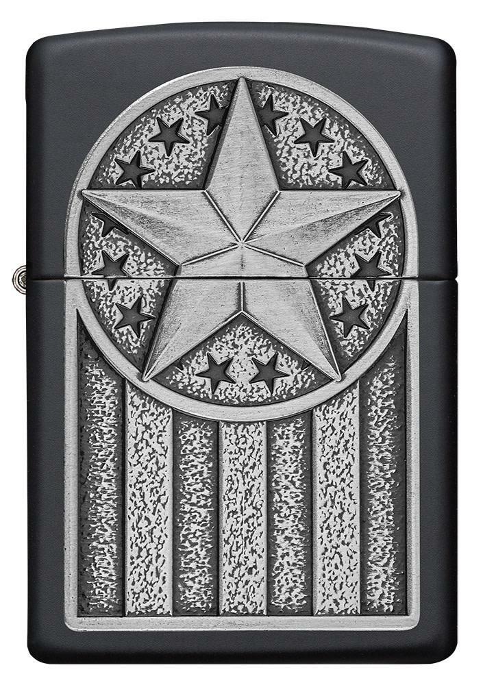 Zippo Windproof Emblem Lighter With Star On Stars & Stripes, 49639