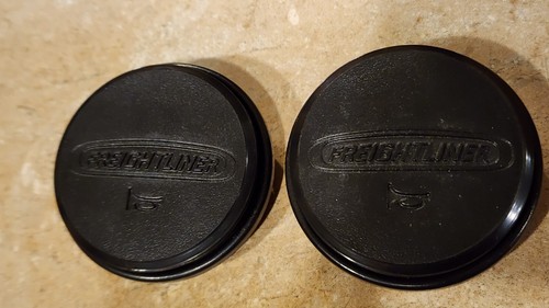 2x Lot Freightliner Black Horn Button P/N: A14-15472-000 - Picture 1 of 3