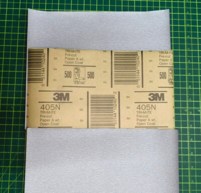 3m 405n Tri-m-ite Fre-cut 500A 9 x 11  Sandpaper 5 Sheets