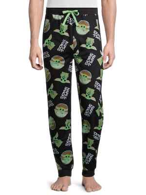Star Wars Mens The Mandalorian Grogu Snacks & Naps Sleep Jogger Pants New 2XL