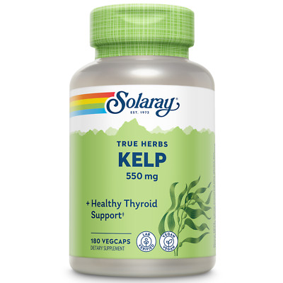 Solaray Kelp 550 mg with Folic Acid | 180 VegCaps