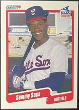 1990 New Vintage Fleer Sammy Sosa #548 Rookie Card Pristine Condition, ERROR DOB
