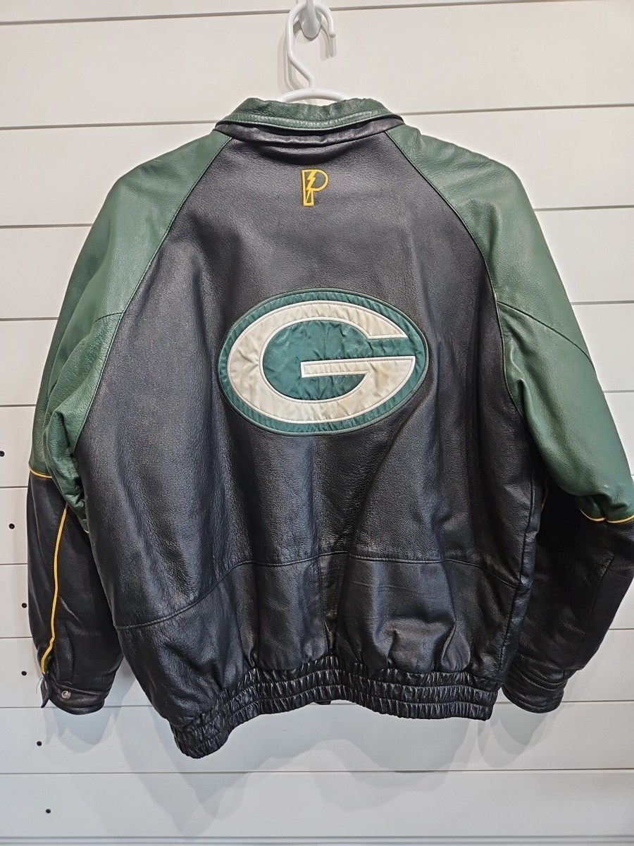 NFL PACKERS レザージャケット Vintage Green Bay Packers Starter Leather Jacket Sz. L