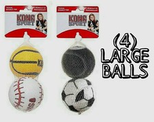 Kong Sport Balls - 4 Different Themed Large Tennis Ball Dog Toys - New 