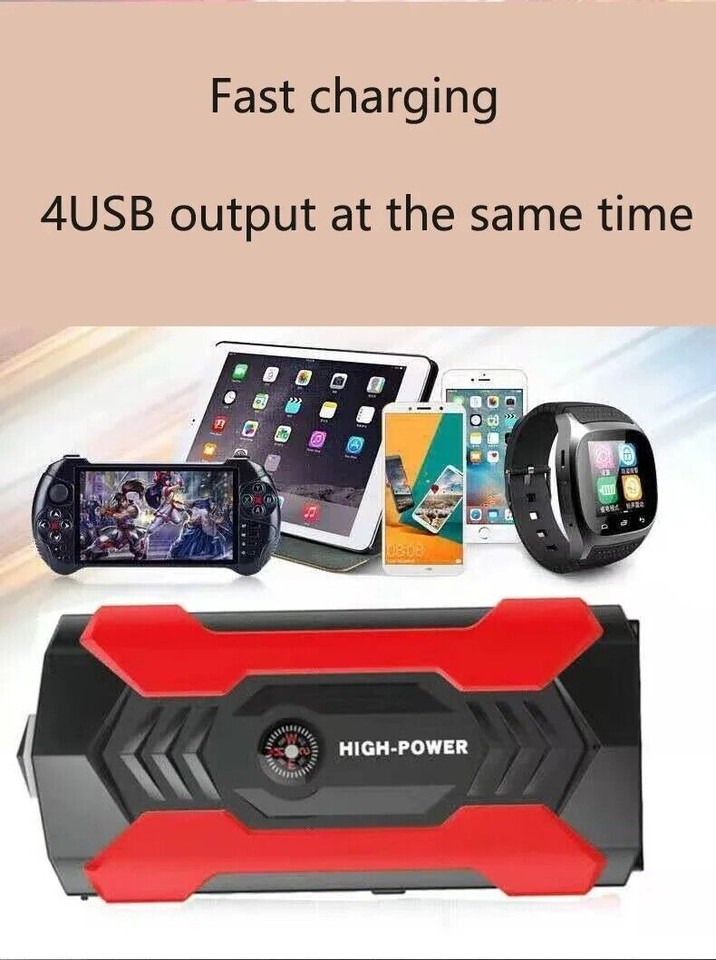 28000mAh USB Car Jump Starter Pack Booster Battery Charger Power Bank