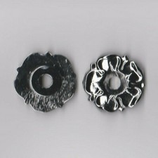 SILVER CROSS VINTAGE METAL YORK ROSE DISC YORKSHIRE used on pram hood arms  New